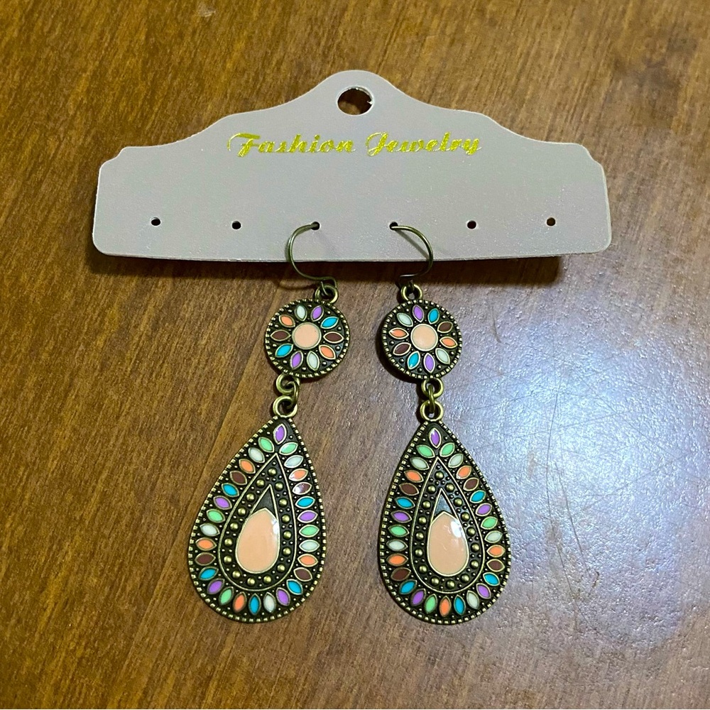 Boho EARTHBOUND Colorful dangle earrings
